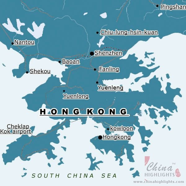 Гонконг карта города