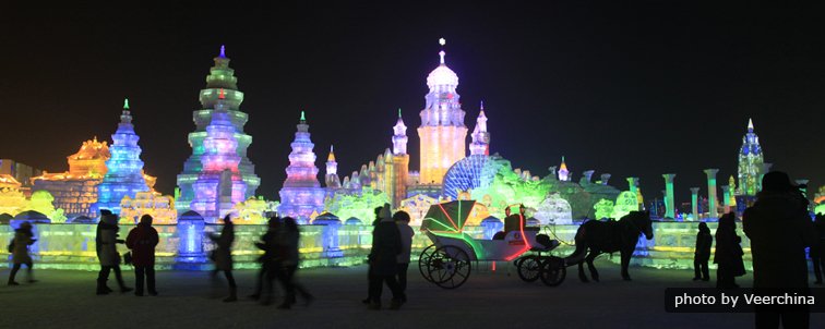 Фестиваль ледяных фонарей в Харбине
