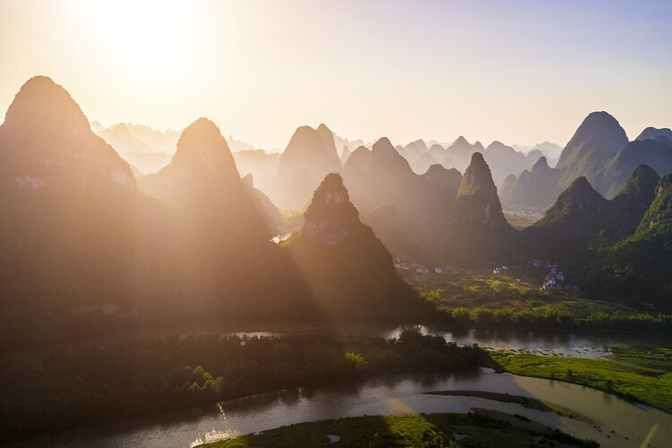 Удивительные горы в Гуйлине