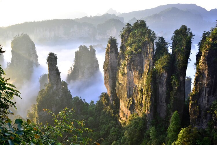 Красвые горы в Чжанцзяцзе